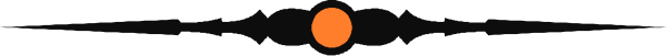 The image shows a simple line drawing of an orange dot on top of what appears to be a black rectangle with two lines extending from it at either end.