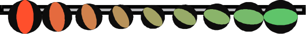 The image shows a colorful bar graph with six bars of varying heights on it against a gray background.
