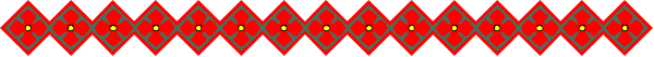 The image shows a gray background with red dots forming an abstract pattern along its length.