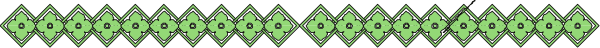 The image shows a gray background with an abstract pattern resembling a snake's body on its side, composed of small rectangles in varying shades of green that create a sense of movement along a horizontal line across the center of the frame.