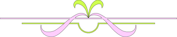 The image shows a gray background with two pink hearts on either side of what appears to be an abstract design resembling leaves in green at the bottom center.