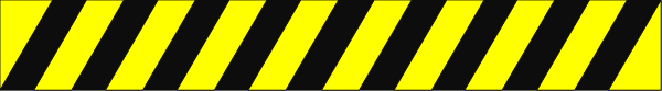 The image shows a yellow caution tape with black stripes on it against a gray background.