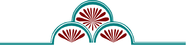 The image shows a simple line drawing of three red flowers with green stems against a grey background.