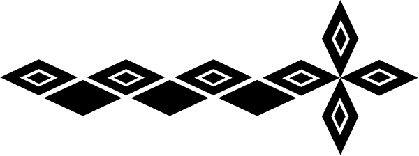 The image shows a black and white pixelated representation of an abstract design with geometric shapes that resemble musical notes on staff lines against a gray background.