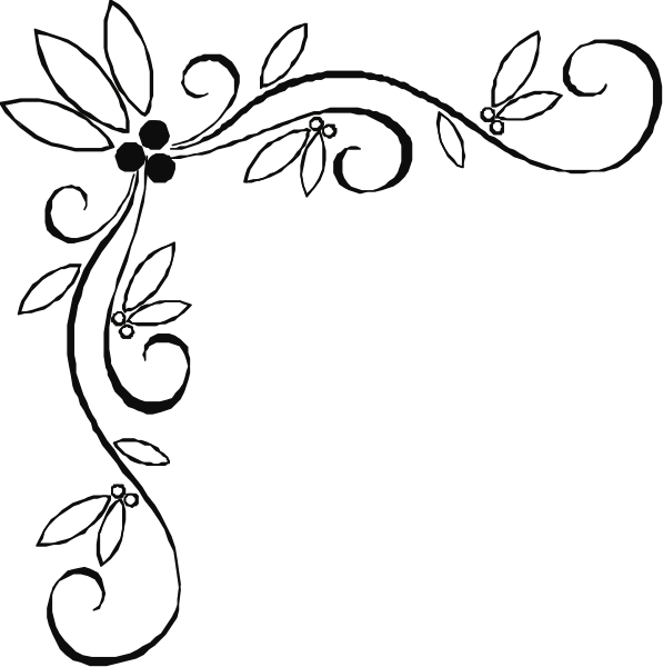 The black background features a decorative border with swirls on either side of an empty space that could be used for text or images to fill in later.