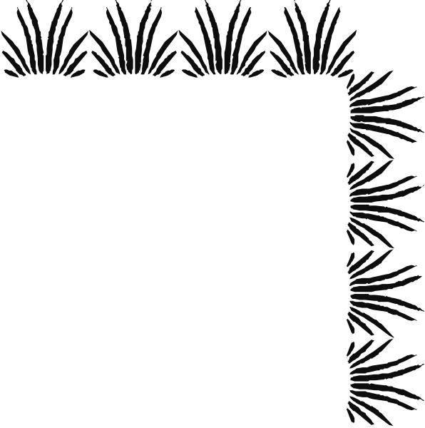 The image shows a black background with two white rectangles on either side of what appears to be an empty space for text in between them; there is no visible content within these spaces.