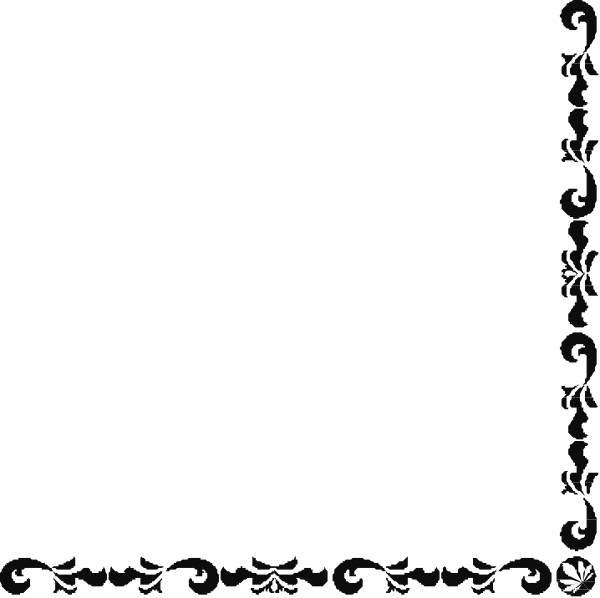 The black square with a white border at center of an intricate design on left side.