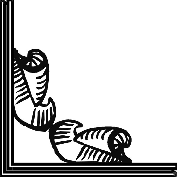 The black and white illustration shows a pair of hands with fingers curled into fists positioned on either side of an object that resembles a rolled-up piece of paper or fabric.