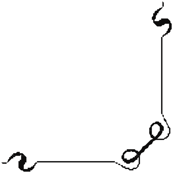 The black and white line drawing shows a simple schematic of an electrical circuit with two batteries connected by wires to form a closed loop, indicating that it is powered on; there's no text present in this image.