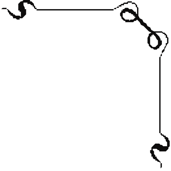 The image shows a black and white line drawing of an electrical circuit with various components such as resistors (zigzag lines), capacitors (parallel lines) connected by straight segments representing wires on a background that resembles paper, suggesting it might be related to electronics or engineering concepts.