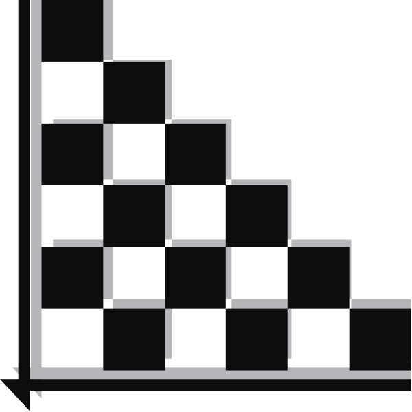 The image shows a black and white pixelated representation of an ice cream cone with three scoops on top against a dark background.