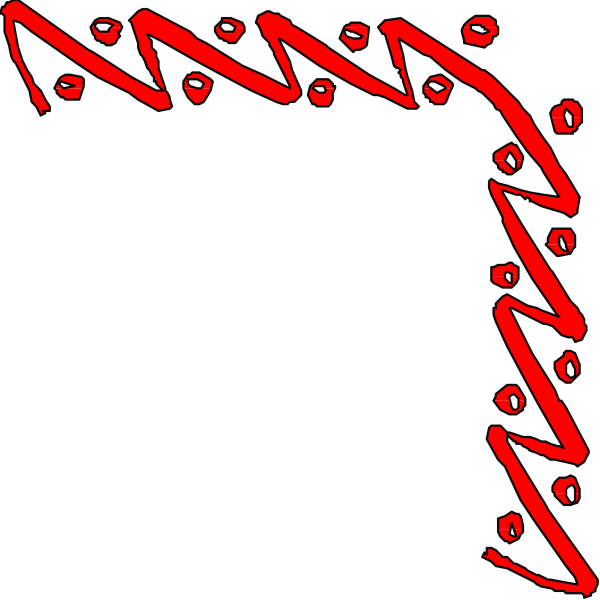 The image shows a black background with red squiggly lines that resemble waves of water or perhaps abstract shapes forming an irregular border around what appears to be a blank space in the center where something is missing, possibly intended for text or another element to fill it out.