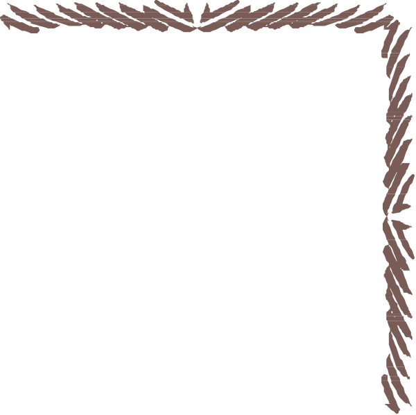 The image shows a simple black square with an intricate red border that resembles stylized leaves around it.