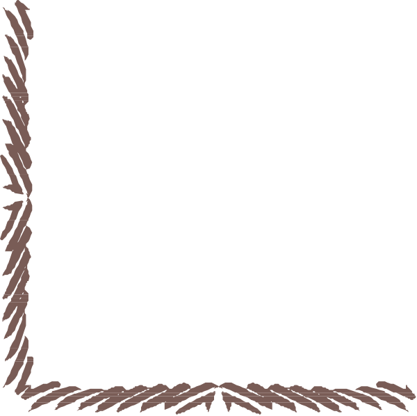 The image shows a black square with an intricate border that resembles leaves on either side of it against a white background.