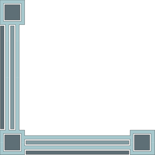 The image shows a simple blue border framing an empty space with no content within it.