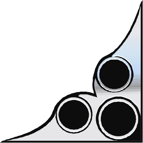 The image shows a stylized graphic of three interconnected rings with four circular elements each, resembling an abstract representation of gears within what appears to be a larger gear-like structure against a dark background.