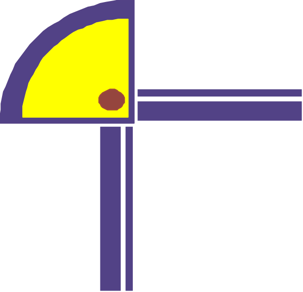 The image shows a stylized graphic of an open book with pages facing each other against a dark background; there is no text present in this clip-art illustration.