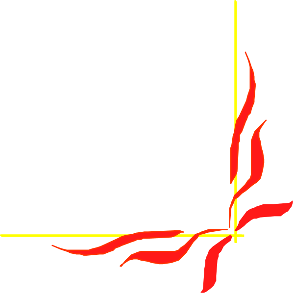 The image shows a red stylized flame with two wings on either side against a black background.