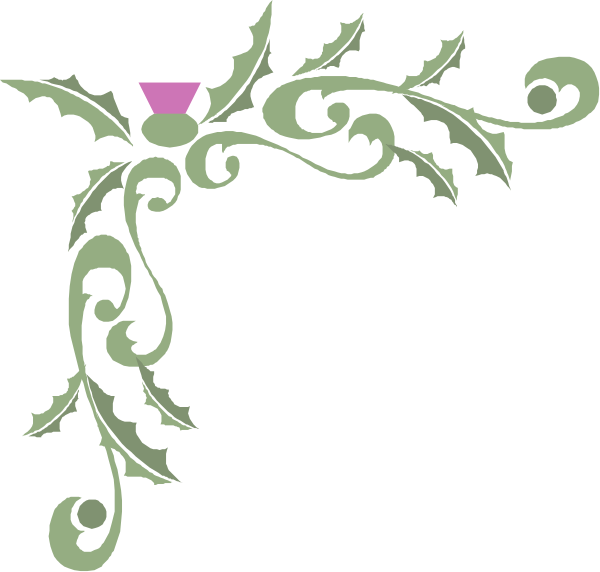 The image shows a decorative border with intricate designs resembling leaves on either side of an empty space where text would typically be placed in graphic design contexts.