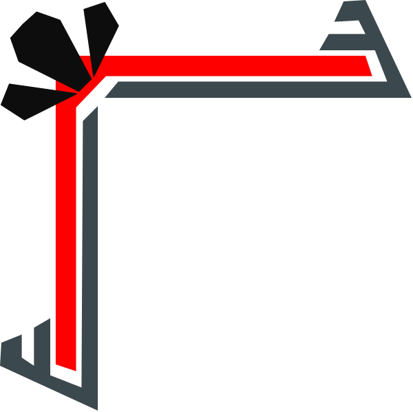 The image shows a red line with two black triangles on either end of it against a dark background.