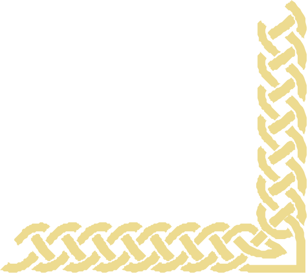 The image shows a black background with an intricate gold Celtic knot design on it.