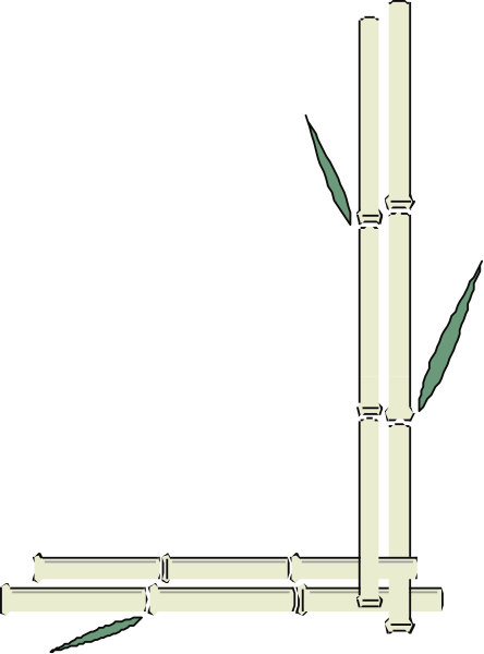 The black and white photo shows a simple line drawing of an abstract structure with vertical lines forming what appears to be a frame on either side, possibly representing two poles connected by horizontal bars in between them.