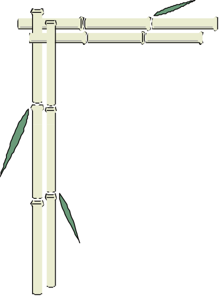 The image shows a simple black and white line drawing of an object that resembles a cross with two vertical bars connected by horizontal ones at each end.
