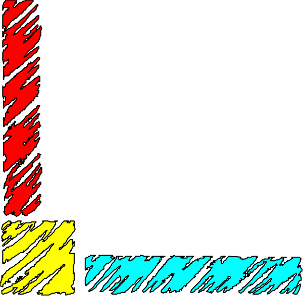The image shows a simple pixelated representation of two rectangles with different patterns on them placed next to each other against a black background.