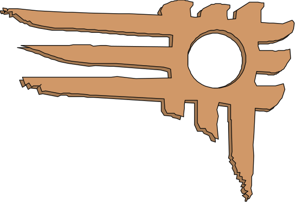 The logo of a sports team with an emblem that resembles a shield featuring wings on either side around what appears to be a sun-like symbol in the center; above this is text which seems like it could represent a name, but due to image size and resolution, specific details are not clear.