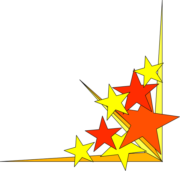 The image shows a black background with colorful starbursts that resemble fireworks exploding to the right of an upward-pointing red arrow on top left corner.