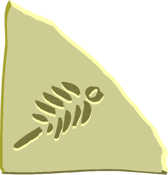 The image shows two different designs of a shark fin with varying levels of detail: on top is an abstract representation featuring simple lines to define its shape; below it is another design that includes more intricate details, such as teeth and gills, giving it a realistic appearance.