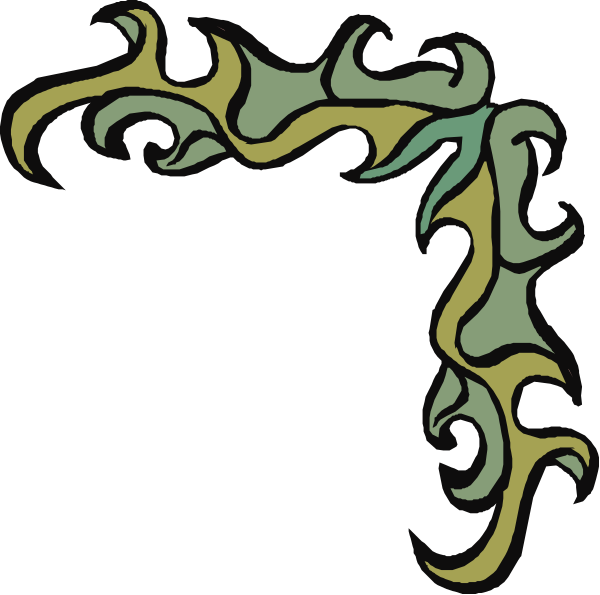 The image shows a stylized graphic with an abstract design that resembles flames on either side of what appears to be text in a scripted font; it is monochromatic without any color information provided, so no specifics about objects can be determined from this description based solely on the given visual.