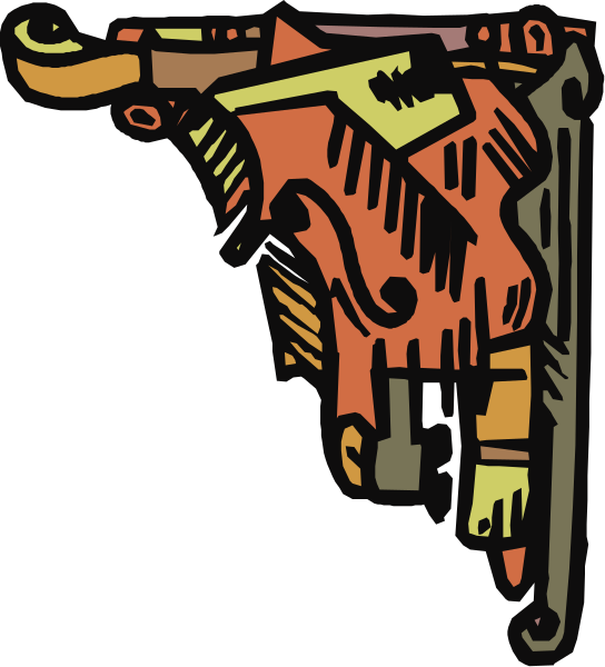 The image shows a stylized illustration of an elephant's trunk with various patterns on it against a black background.