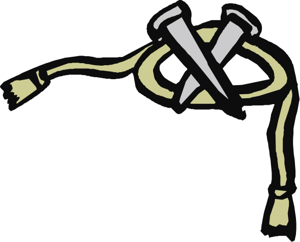 The black and white illustration shows a cartoon of an ice cream cone with two scoops on top being held by what appears to be hands in front of it; there is also a small figure resembling a person standing next to the cone, holding something that looks like a knife or tool.