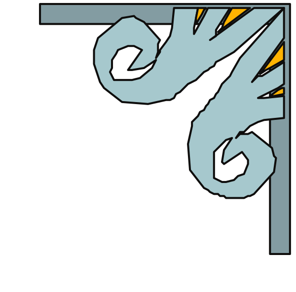 The image shows a stylized graphic of an open book with pages that have illustrations on them; there is no text present in this clip-art depiction.