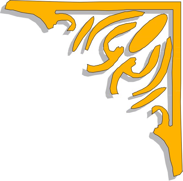 The image shows a stylized graphic of an abstract design resembling flames with yellow tones against a black background on the left side; it is simple in nature without any specific objects or people identifiable within this clip-art representation.