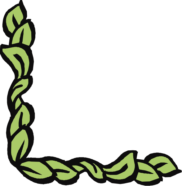 The image shows a black background with two separate illustrations: on top left is an olive branch symbolizing peace; below it to its right is laurel leaves representing victory or achievement.