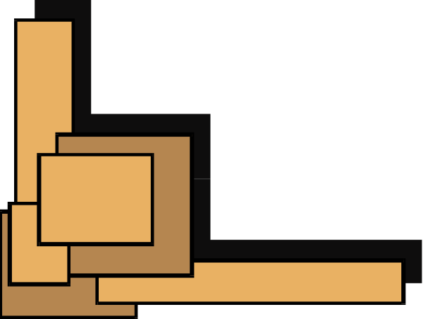 The image shows a pixelated representation of two hands giving each other thumbs up against an abstract background with geometric shapes.