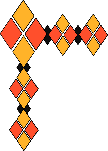 The image shows a stylized graphic with geometric shapes resembling diamonds arranged to form an abstract pattern against a dark background; it is likely intended as decorative wallpaper for electronic devices due to its digital appearance and size, which suggests that this could be part of a larger design or theme.