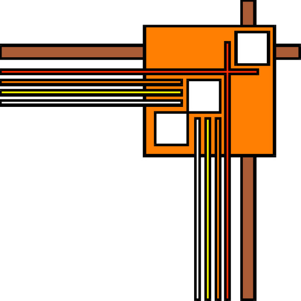The image shows a stylized graphic of an electronic circuit board with various components such as resistors, capacitors, transistor symbols, integrated circuits (ICs), and other elements typically found in electronics design layouts.