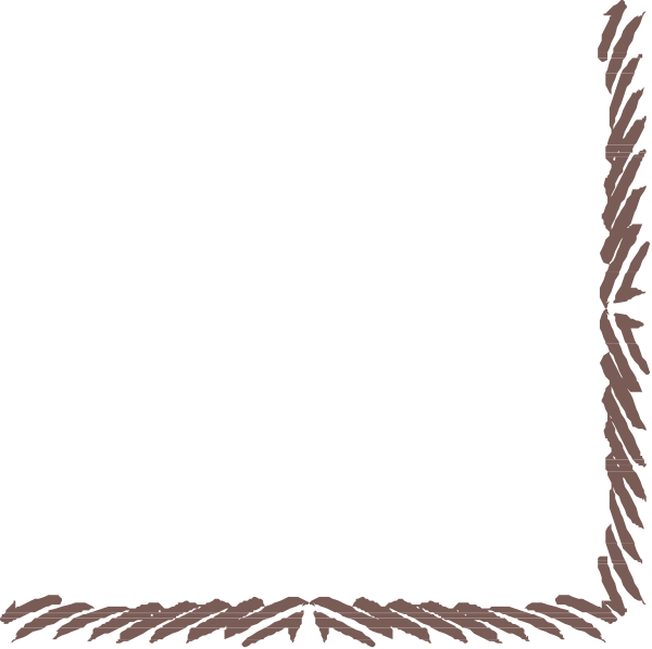 The black background has a white border with an intricate design on it at the bottom left corner of the frame.