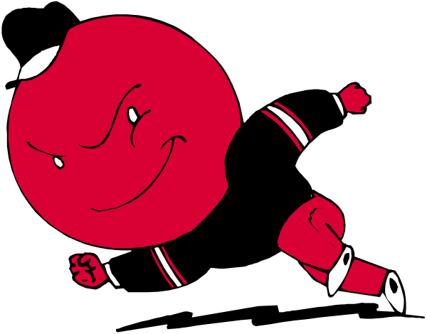The image shows a cartoon of an angry red planet with eyes and teeth that is floating above another smaller celestial body which appears to be Earth due to its blue coloring.