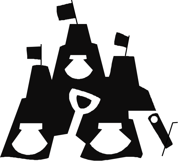 The black and white silhouette of a group of scientists with beakers working together on an experiment at night under artificial lighting in what appears to be a laboratory environment.