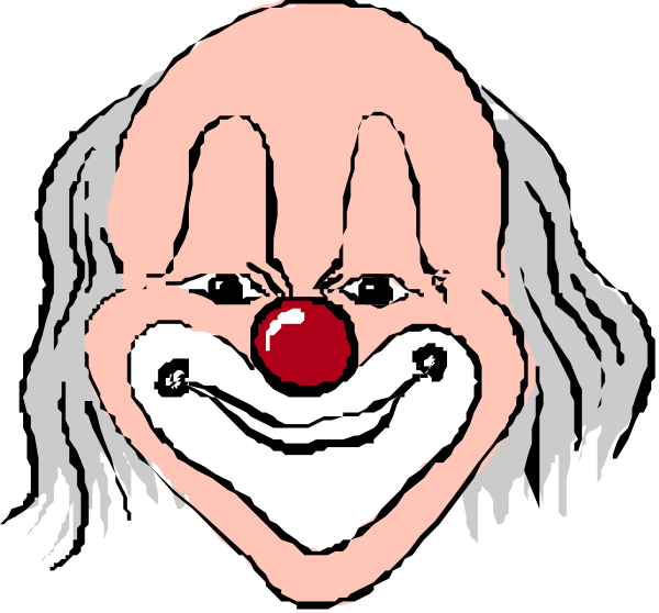 The image shows a cartoon of Pennywise from "It" with two different expressions: on top is an angry face while below it has a creepy smile.
