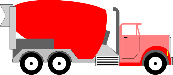 The image shows a red truck pulling an empty trailer with a heart shape on it against a black background.