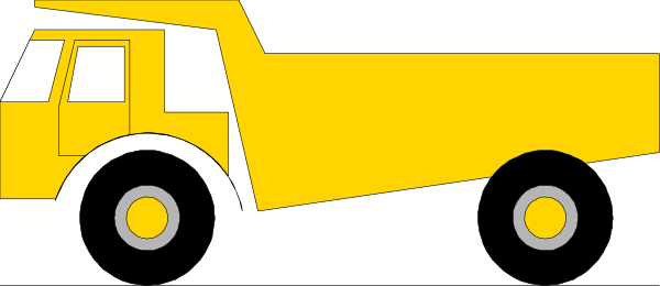 The image shows a yellow tow truck with an open bed parked on top of it next to a road sign that reads "Tow Truck".