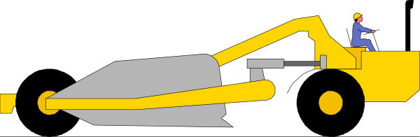 The image shows a person sitting on an excavator with its arm extended towards something offscreen to the right of frame; there is also another piece of heavy machinery in front of it that appears similar but smaller, suggesting scale and possibly indicating construction activity at night or under low light conditions due to darkness.