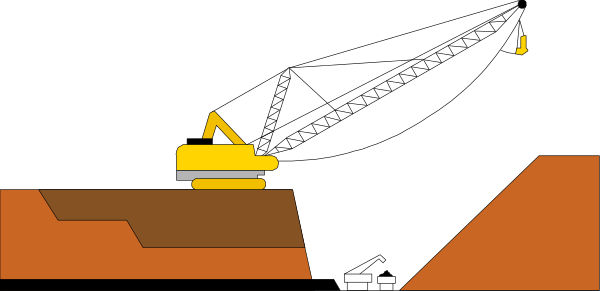 The image shows a pixelated representation of an alien landscape with orange terrain on which there is a small black figure that appears to be standing upright in front of what looks like two large white objects resembling eyes, and above these figures floats another smaller object shaped as a triangle pointing upwards towards the top right corner.