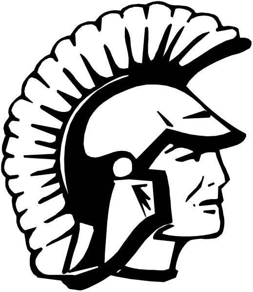 The logo of a sports team with an Indian head on it.