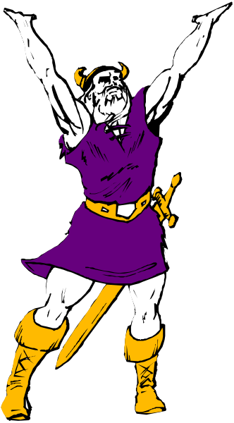 The image shows a cartoon of an animated character dressed as Hercules with muscular build holding two swords crossed over his chest in front of him while standing on one leg against a black background.
